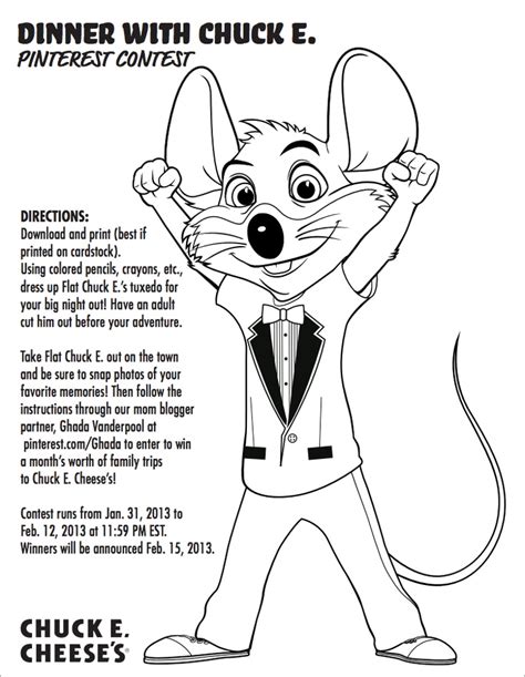 Chuck E Cheese Coloring Pages Coloring Page Guide The Best Porn Website
