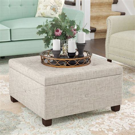 Darby Home Co Bantom Tufted Storage Ottoman And Reviews Wayfair Square