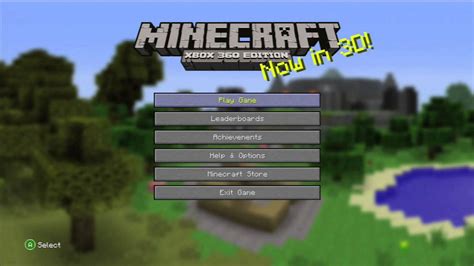 Minecraft Xbox 360 Edition Title Screen Xbox 360 Youtube