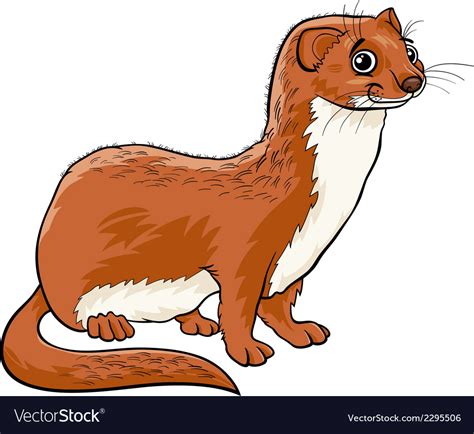 Weasel Animal Cartoon Royalty Free Vector Image