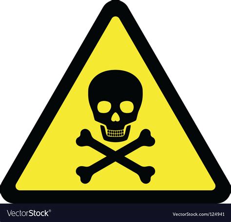 Deadly Danger Sign Royalty Free Vector Image Vectorstock