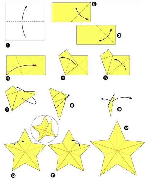 Estrella Origami Noel Diagrammes Origami Étoile Origami