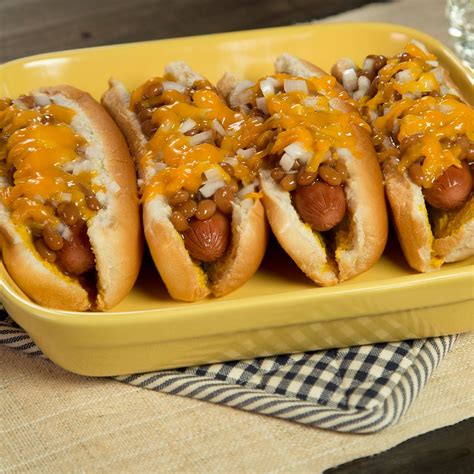 Maybe you would like to learn more about one of these? Bush's® Baked Bean & Cheese Baked Hot Dogs | Recipe | Bake ...