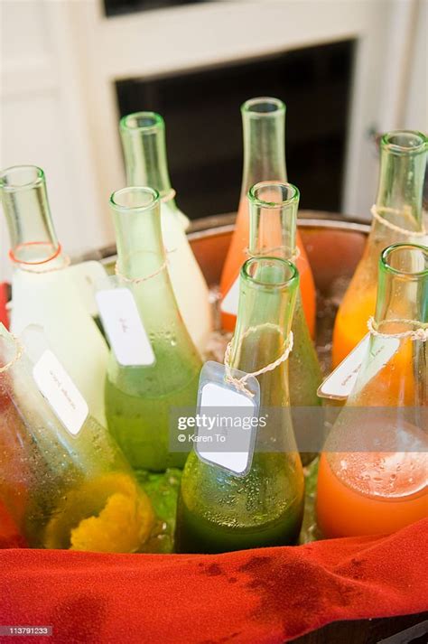 Breakfast Juice Bottles High Res Stock Photo Getty Images