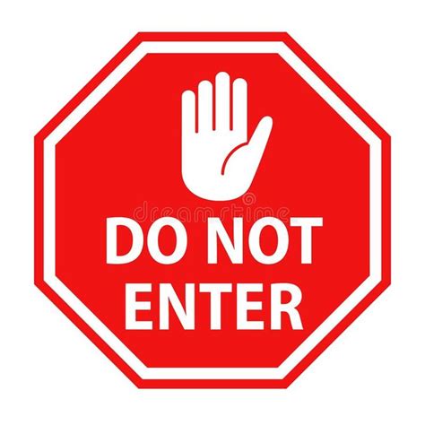 Do Not Enter Sign With Hand Symbol Icon Vector Illustration Do Not