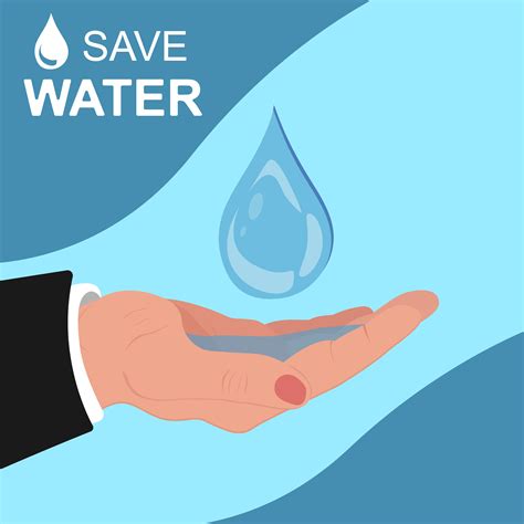 Save Water Concept Template Custom Designed