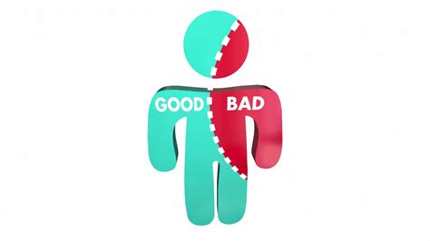 Good Vs Bad Person Percent Character Integrity 3d Animation Motion