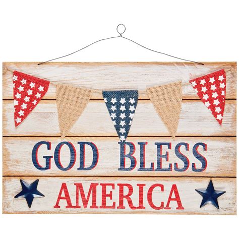 Destination Holiday God Bless America Wall Decor Shop Seasonal Decor