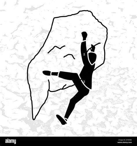Rock Climber Silhouette Vector Free