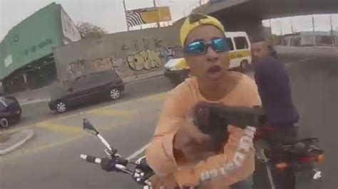 motorcycle thief killed in brazil see scary video of undercover cop stopping hijack [video