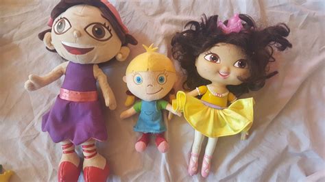 Lot 3 Htf Disney Little Einsteins Mini Plush Annie And June Dolls Dance N