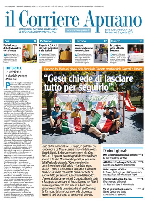 Il Corriere Apuano N 31 Del 5 Agosto 2023 Il Corriere Apuano