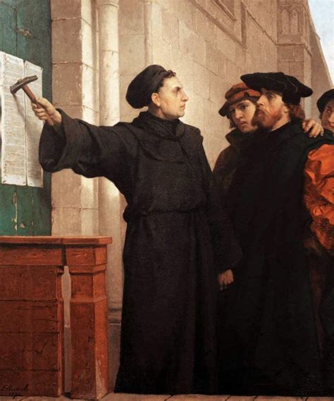 Martin Luther Hammers His 95 Theses To The Door By Ferdinand Pauwels