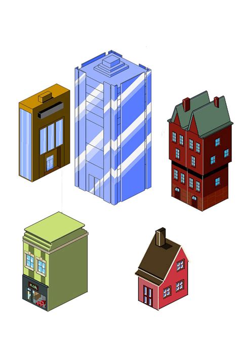 Buildings Pixel Art By Teammist On Deviantart