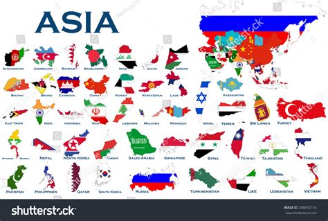 High Detailed Editable Maps Flags On Stock Vector 268692155 Shutterstock