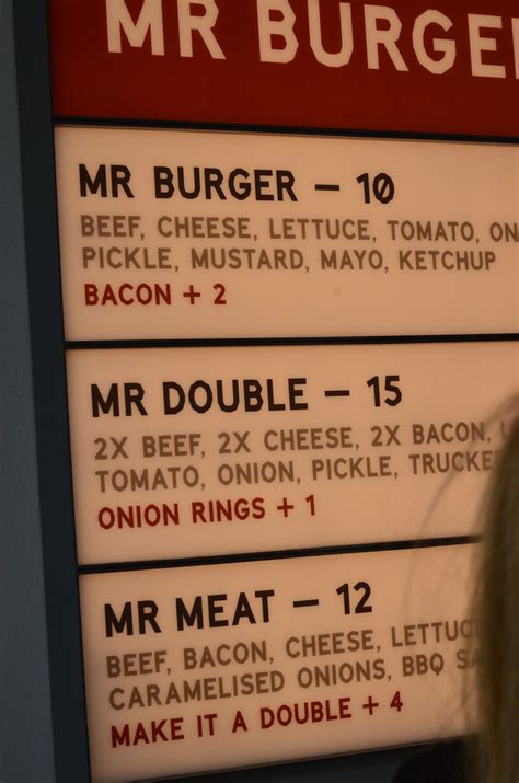 Burger Menu Mr Burger Bentleigh A Photo On Flickriver