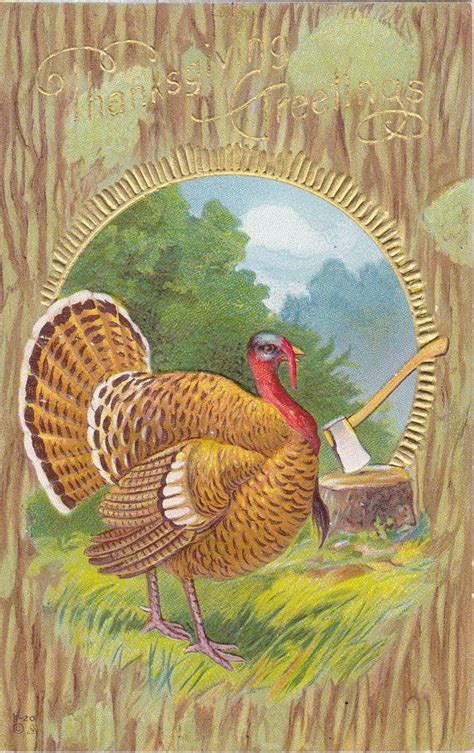 Thanksgiving Turkey 1900s Antique Postcard Holiday Art Card Thanksgi