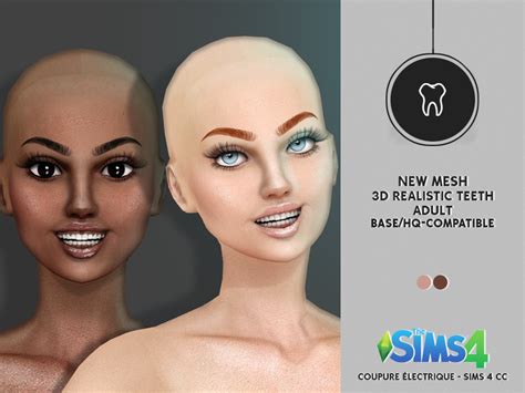 Download Hd D Realistic Teeth Redheadsims Cc Sims 4 Realistic Teeth