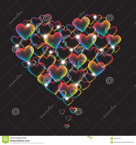 Rainbow Heart Stock Vector Illustration Of Card