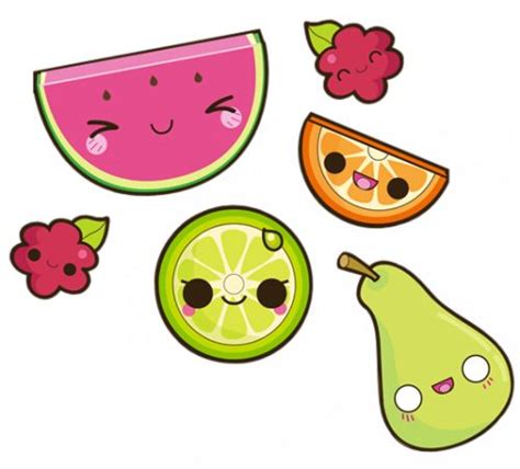 We will guide you through the process of drawing this cute rowlet (the owl looking pokemon character) with simple shapes, letters, and numbers. 18 best Kawaii Fruit images on Pinterest | Kawaii fruit ...