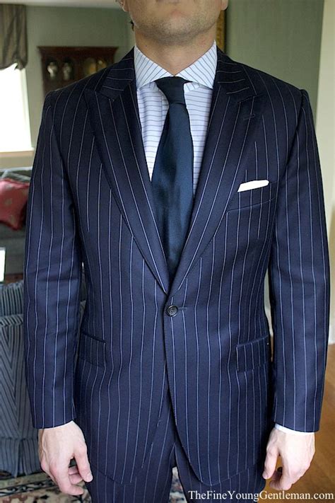 Not all cobalt suits have to be dark. Horizontal Striped shirt