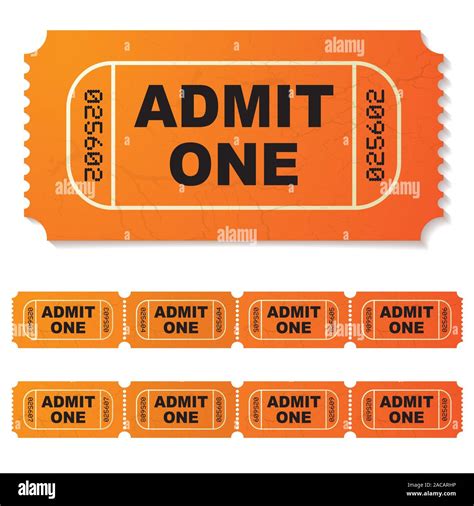 Admit One Ticket Hi Res Stock Photography And Images Alamy