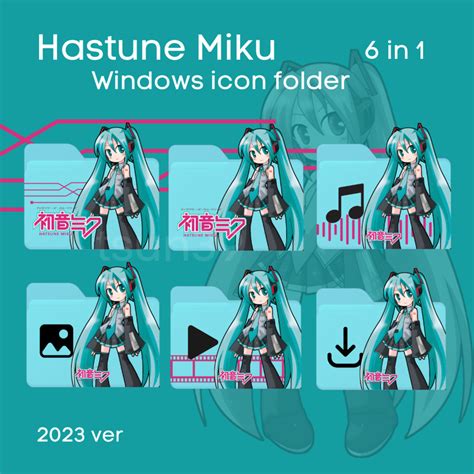 6in1 Hatsune Miku Folder Icon 2023 Version Tsun39s Ko Fi Shop Ko