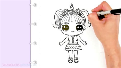 The main features of the application for drawing dolls lol surprise: How to Draw Unicorn | LOL Surprise Doll