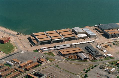 An Aerial View Of The Old Seaplane Hangars At The Norfolk Naval Air