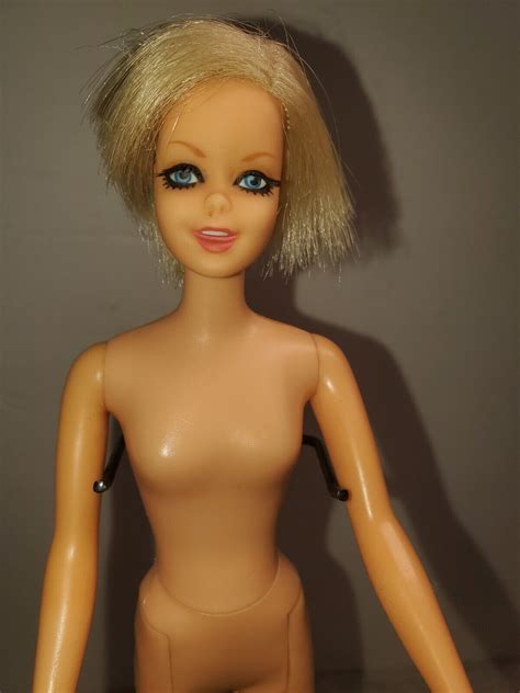 Mod Vintage S Model Twiggy Barbie Doll Blonde Mattel Rooted Lashes