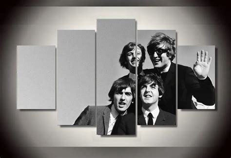 Framed Printed The Beatles Group Painting Wall Art Childrens Room