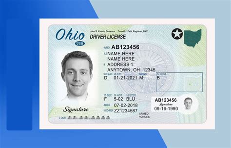 Ohio Drivers License Psd Template New Edition Download Photoshop File