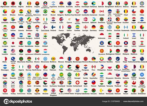 Todas Las Banderas Los Países Del Mundo Forma Circular Dispuestas