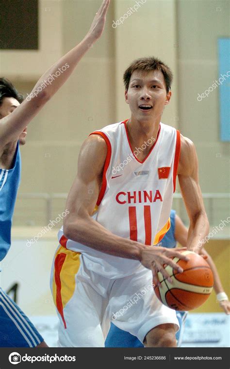 File Photo Chinese Basketball Player Jianlian Preparing Shoot Ball 4th