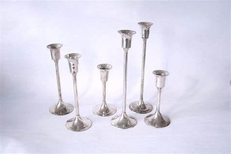 Lot Of 6 International Silver Candlesticks Silver Plate Etsy Silver