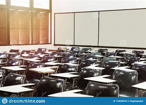 Classroom In Background Without No Student Or Teacher Stock Image