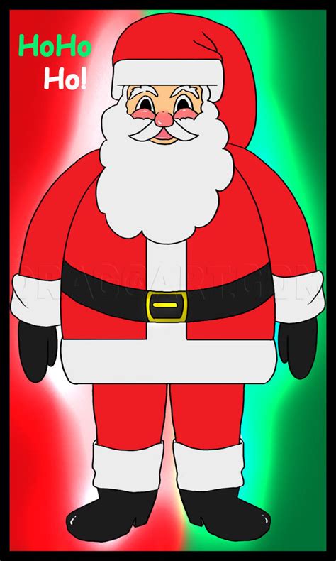 How To Draw Santa Clause Santa Santa Claus Saint Nick Step By Step