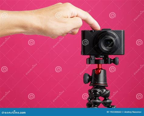 Camera Stands On A Tripod Stock Image Image Of Creativity 192240663
