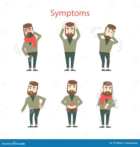 Different Symptoms Set Stock Illustration Illustration Of Heart
