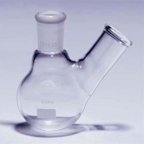 Quickfit™ Borosilicate Glass Round Bottom Flask With Septum Side Neck Capacidad 25 Ml Quickfit