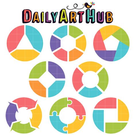 Infographic Circles Clip Art Set Daily Art Hub Graphics Alphabets