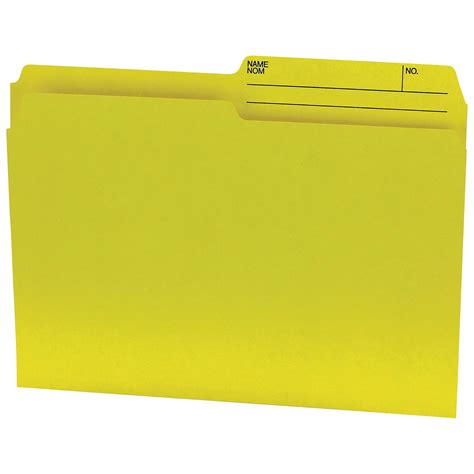 Hilroy File Folders Yellow Letter Size 100bx Grand And Toy