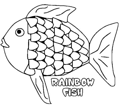 Rainbow Fish, Seashells Pufferfish Coloring Pages - Free Printable