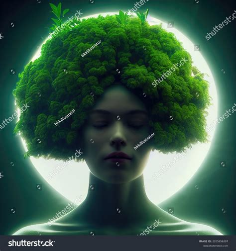 Beautiful Nature Mother Earth Mother Earth Stock Illustration