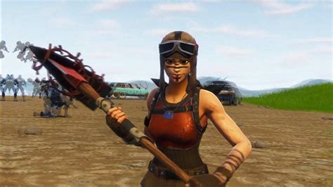 Renegade Raider Fortnite Holding Pickaxe With Trooper Hd Games