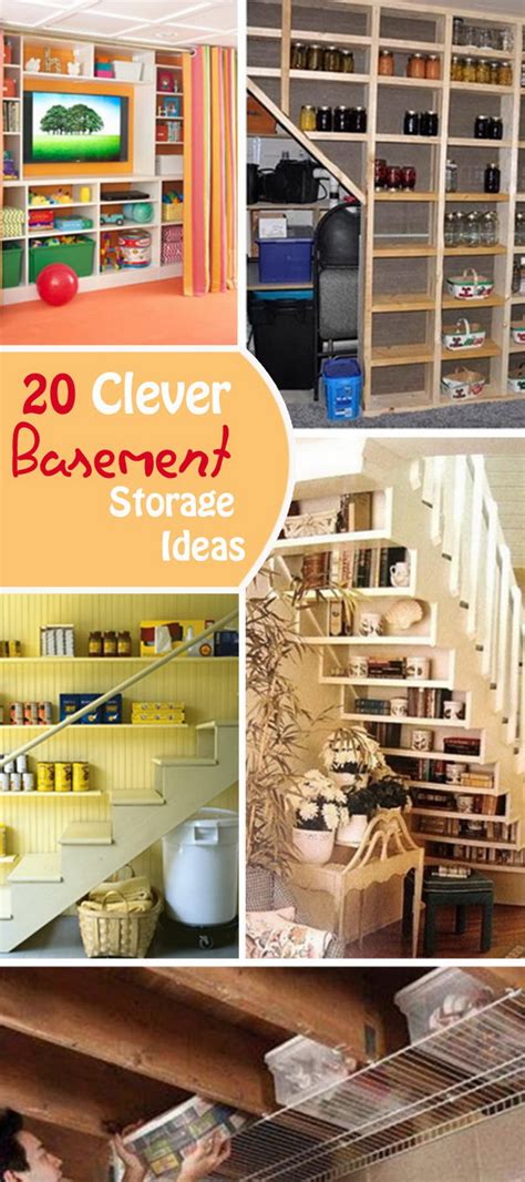 If there's room, add a couple floating shelves and hooks for a little extra storage. Basement Shelving Ideas | Examples and Forms