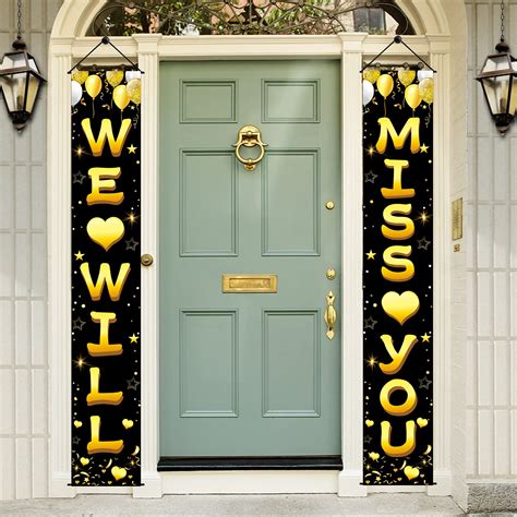Buy We Will Miss You Banner Going Away Party Decorations Black Gold