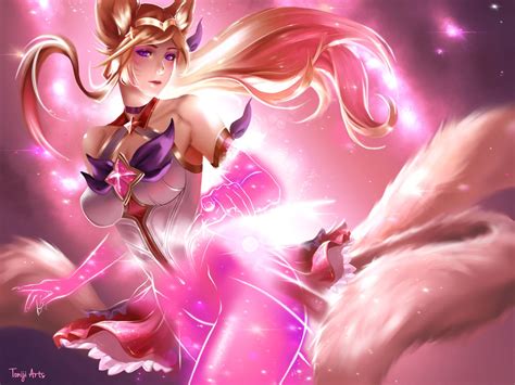 Star Guardian Ahri Transformation Wallpapers And Fan Arts League Of
