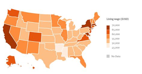 Explore short term health insurance from unitedhealthcare. Map shows what a living wage would be in every US state