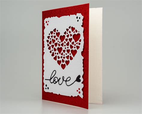 Handmade Valentines Card Love Happy Valentines Day Card Etsy Uk